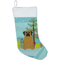 "Caroline's Treasures Merry Christmas Tree Mastiff Stocking, Large, Multicolor"