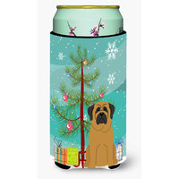 "Caroline's Treasures Merry Christmas Tree Mastiff Tall Boy Beverage Insulator Hugger BB4143TBC, Multicolor"
