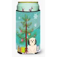 "Caroline's Treasures Merry Christmas Tree Lowchen Tall Boy Beverage Insulator Hugger BB4144TBC, Multicolor"