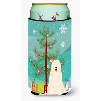 "Caroline's Treasures Merry Christmas Tree South Russian Sheepdog Tall Boy Beverage Insulator Hugger BB4149TBC, Multicolor"