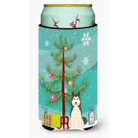 "Caroline's Treasures Merry Christmas Tree West Siberian Laika Spitz Tall Boy Beverage Insulator Hugger BB4150TBC, Multicolor"