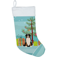 "Caroline's Treasures Merry Christmas Tree Bernese Mountain Dog Stocking, Large, Multicolor"