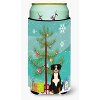 "Caroline's Treasures Merry Christmas Tree Entlebucher Tall Boy Beverage Insulator Hugger BB4163TBC, Multicolor"