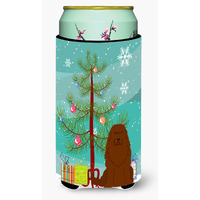 "Caroline's Treasures Merry Christmas Tree Caucasian Shepherd Dog Tall Boy Beverage Insulator Hugger BB4175TBC, Multicolor"