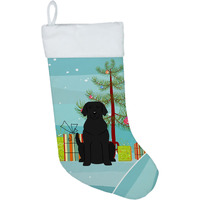 "Caroline's Treasures Merry Christmas Tree Black Labrador Stocking, Large, Multicolor"