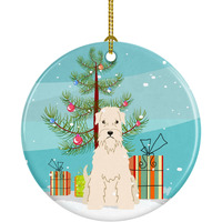 "Caroline's Treasures Merry Christmas Tree Soft Coated Wheaten Terrier Ceramic Ornament, Multicolor"