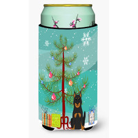 "Caroline's Treasures Merry Christmas Tree Beauce Shepherd Dog Tall Boy Beverage Insulator Hugger BB4205TBC, Multicolor"