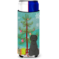 "Caroline's Treasures BB4206MUK Merry Christmas Tree Briard Black Michelob Ultra Hugger for Slim Cans, Multicolor"