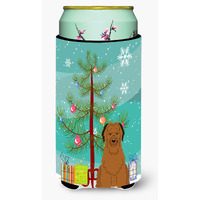 "Caroline's Treasures Merry Christmas Tree Briard Brown Tall Boy Beverage Insulator Hugger BB4207TBC, Multicolor"