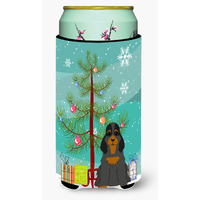 "Caroline's Treasures Merry Christmas Tree Cocker Spaniel black Tan Tall Boy Beverage Insulator Hugger BB4218TBC, Multicolor"