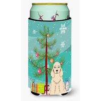 "Caroline's Treasures Merry Christmas Tree Cocker Spaniel Buff Tall Boy Beverage Insulator Hugger BB4219TBC, Multicolor"