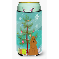 "Caroline's Treasures Merry Christmas Tree Cocker Spaniel Red Tall Boy Beverage Insulator Hugger BB4220TBC, Multicolor"