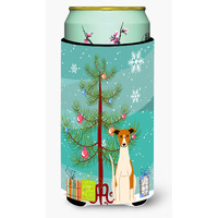 "Caroline's Treasures Merry Christmas Tree Whippet Tall Boy Beverage Insulator Hugger BB4224TBC, Multicolor"