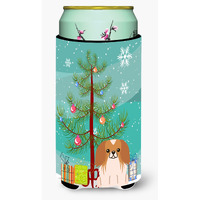 "Caroline's Treasures Merry Christmas Tree Pekingnese Red White Tall Boy Beverage Insulator Hugger BB4228TBC, Multicolor"