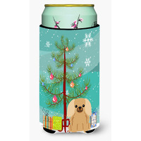 "Caroline's Treasures Merry Christmas Tree Pekingnese Fawn Sable Tall Boy Beverage Insulator Hugger BB4229TBC, Multicolor"