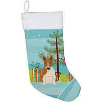 "Caroline's Treasures Christmas Bull Terrier Red White Stocking, Large, Multicolor"