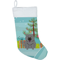 "Caroline's Treasures Merry Christmas Tree Chow Blue Stocking, Large, Multicolor"