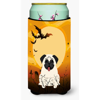 "Caroline's Treasures Halloween Pug Cream Tall Boy Beverage Insulator Hugger BB4270TBC, Multicolor"