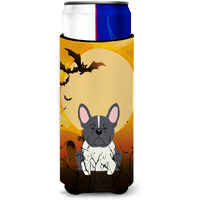 "Caroline's Treasures BB4278MUK Halloween French Bulldog Black White Michelob Ultra Hugger for Slim Cans, Multicolor"