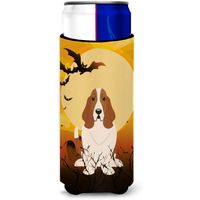 "Caroline's Treasures BB4287MUK Halloween Basset Hound Michelob Ultra Hugger for Slim Cans, Multicolor"