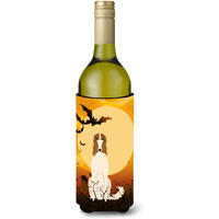 "Caroline's Treasures BB4289LITERK Halloween Borzoi Wine Bottle Beverage Insulator Hugger, 750ml, Multicolor"