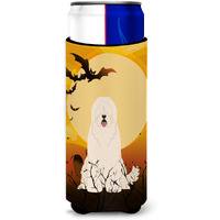 "Caroline's Treasures BB4290MUK Halloween South Russian Sheepdog Michelob Ultra Hugger for Slim Cans, Multicolor"