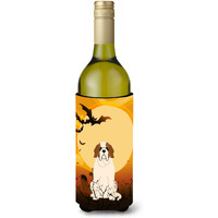 "Caroline's Treasures BB4301LITERK Halloween Saint Bernard Wine Bottle Beverage Insulator Hugger, 750ml, Multicolor"
