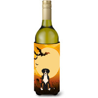 "Caroline's Treasures BB4303LITERK Halloween Greater Swiss Mountain Dog Wine Bottle Beverage Insulator Hugger, 750ml, Multicolor"