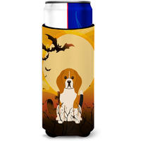 "Caroline's Treasures BB4306MUK Halloween Beagle Tricolor Michelob Ultra Hugger for Slim Cans, Multicolor"