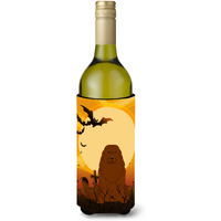 "Caroline's Treasures BB4316LITERK Halloween Caucasian Shepherd Dog Wine Bottle Beverage Insulator Hugger, 750ml, Multicolor"