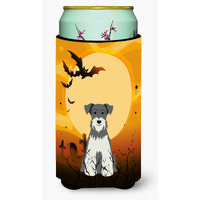 "Caroline's Treasures Halloween Miniature Schanuzer Salt & Pepper Tall Boy Beverage Insulator Hugger BB4320TBC, Multicolor"