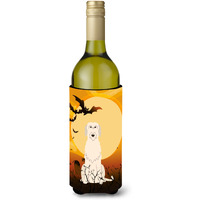 "Caroline's Treasures BB4331LITERK Halloween Irish Wolfhound Wine Bottle Beverage Insulator Hugger, 750ml, Multicolor"