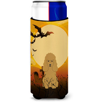 "Caroline's Treasures BB4335MUK Halloween Poodle Tan Michelob Ultra Hugger for Slim Cans, Multicolor"