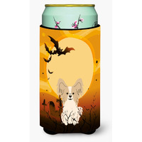 "Caroline's Treasures Halloween Papillon Sable White Tall Boy Beverage Insulator Hugger BB4343TBC, Multicolor"