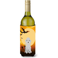 "Caroline's Treasures BB4356LITERK Halloween Bedlington Terrier Blue Wine Bottle Beverage Insulator Hugger, 750ml, Multicolor"