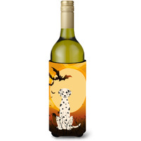"Caroline's Treasures BB4363LITERK Halloween Dalmatian Wine Bottle Beverage Insulator Hugger, 750ml, Multicolor"