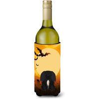 "Caroline's Treasures BB4373LITERK Halloween Pekingese Black Wine Bottle Beverage Insulator Hugger, 750ml, Multicolor"