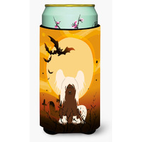 "Caroline's Treasures Halloween Chinese Crested Cream Tall Boy Beverage Insulator Hugger BB4379TBC, Multicolor"