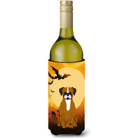 "Caroline's Treasures BB4382LITERK Halloween Flashy Fawn Boxer Wine Bottle Beverage Insulator Hugger, 750ml, Multicolor"