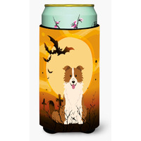 "Caroline's Treasures Halloween Border Collie Red White Tall Boy Beverage Insulator Hugger BB4385TBC, Multicolor"