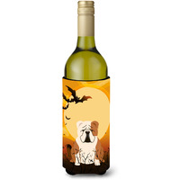"Caroline's Treasures BB4391LITERK Halloween English Bulldog Fawn White Wine Bottle Beverage Insulator Hugger, 750ml, Multicolor"