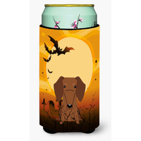 "Caroline's Treasures Halloween Dachshund Red Brown Tall Boy Beverage Insulator Hugger BB4396TBC, Multicolor"