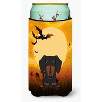 "Caroline's Treasures Halloween Dachshund black Tan Tall Boy Beverage Insulator Hugger BB4398TBC, Multicolor"