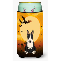 "Caroline's Treasures Halloween Bull Terrier black White Tall Boy Beverage Insulator Hugger BB4399TBC, Multicolor"