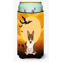 "Caroline's Treasures Halloween Bull Terrier Brindle Tall Boy Beverage Insulator Hugger BB4403TBC, Multicolor"