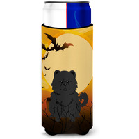 "Caroline's Treasures BB4409MUK Halloween Chow Chow Black Michelob Ultra Hugger for Slim Cans, Multicolor"