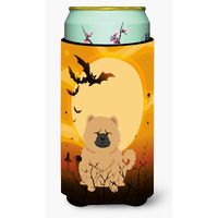 "Caroline's Treasures Halloween Chow Cream Tall Boy Beverage Insulator Hugger BB4410TBC, Multicolor"