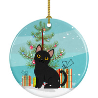 Caroline's Treasures Bombay Cat Merry Christmas Tree Ceramic Ornament