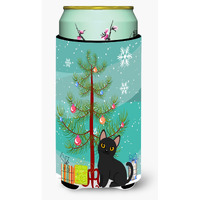 "Caroline's Treasures Bombay Cat Merry Christmas Tree Tall Boy Beverage Insulator Hugger, Multicolor"