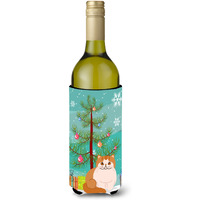"Caroline's Treasures Exotic Shorthair Cat Merry Christmas Tree Wine Bottle Beverage Insulator Hugger, 750 ml, Multicolor"